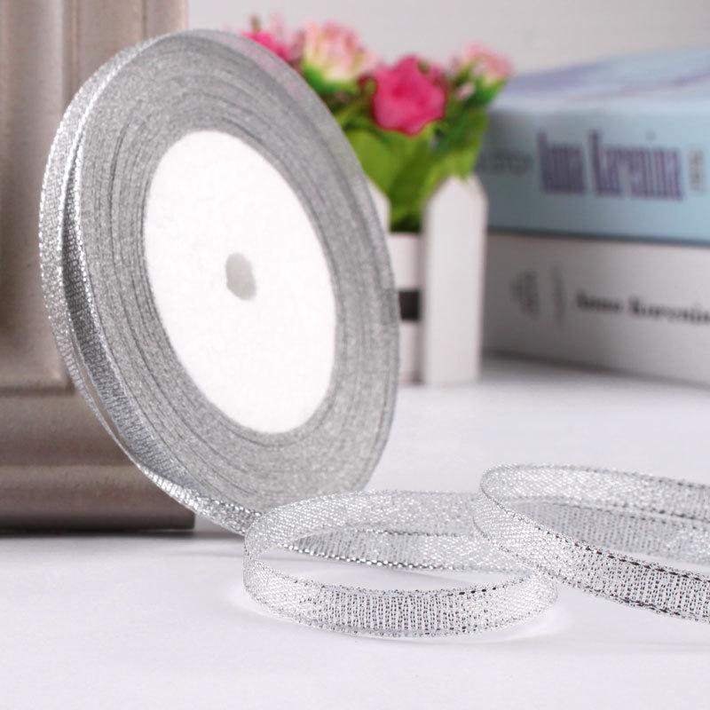 6mm Gold & Silver Onion Ribbon for Gift Packaging & Christmas Décor