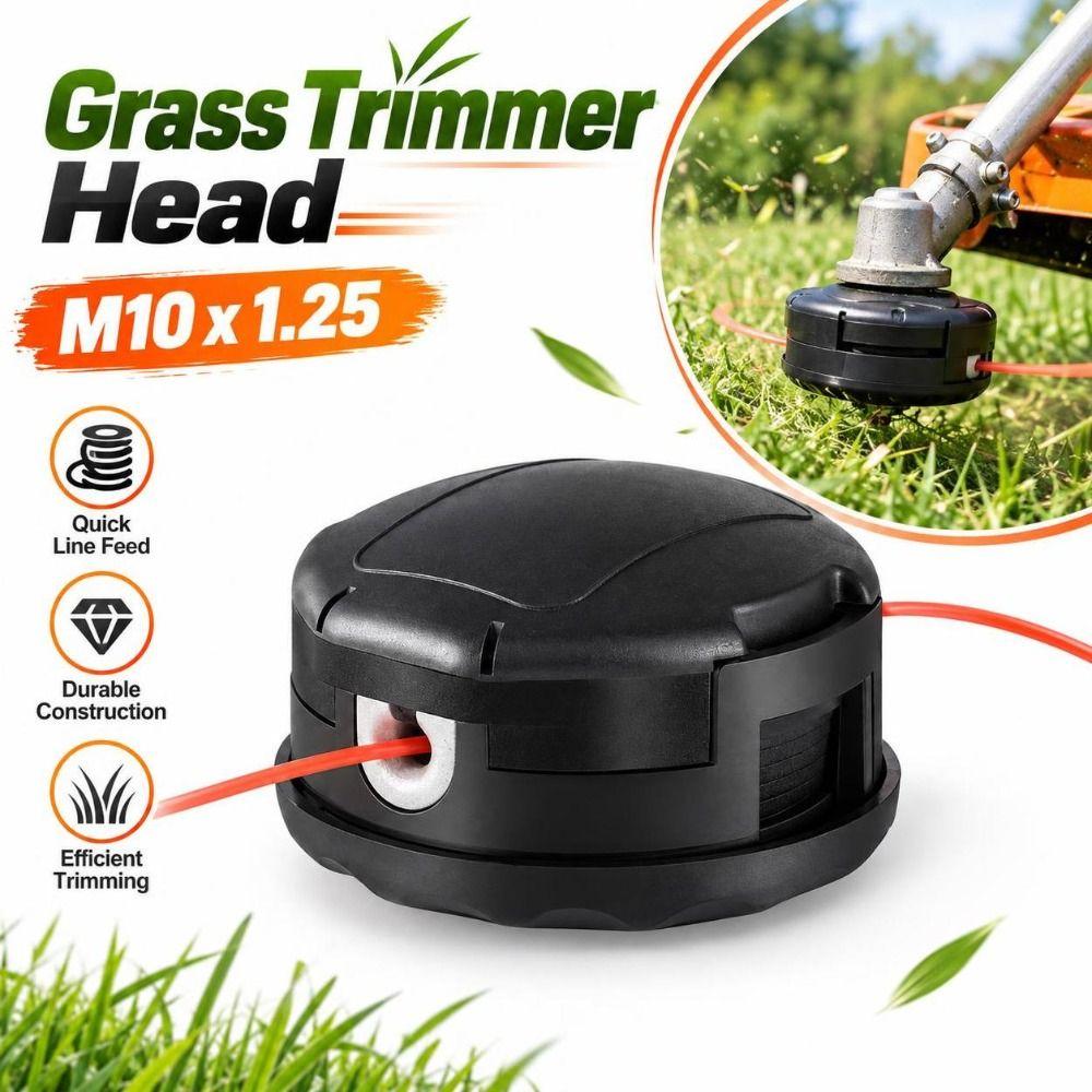 Plastic Grass Trimmer Head M10x1.25 Brush Cutter Head New Garden Tool Accessories Lawn Maintenance