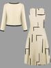 Spring/Summer 2026 Women's Casual Printed Pajama Dress - Round Neck