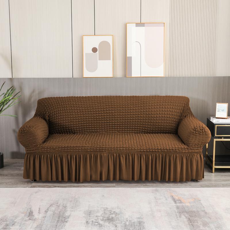 Plaid Seersucker Sofa Cover For Living Room Stretch Sofa Slipcover For Home Armchair Cover 1/2/3/4 Seat Corner Sofa Couch Cover