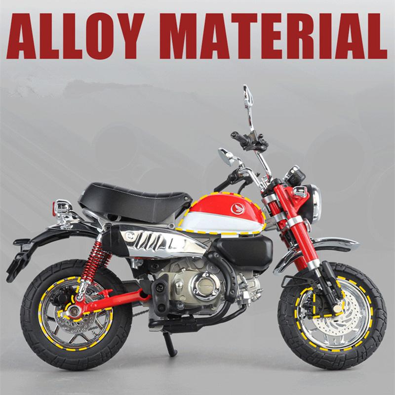 1/9 Honda Monkey 125 MINI Alloy Die Cast Motorcycle Model Toy Vehicle Collection Sound and Light Off Road Autocycle Toys Car
