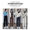 Pink fleece sweatpants women's autumn and winter thickened outer wear cotton pants fleece warm pants small sweatpants