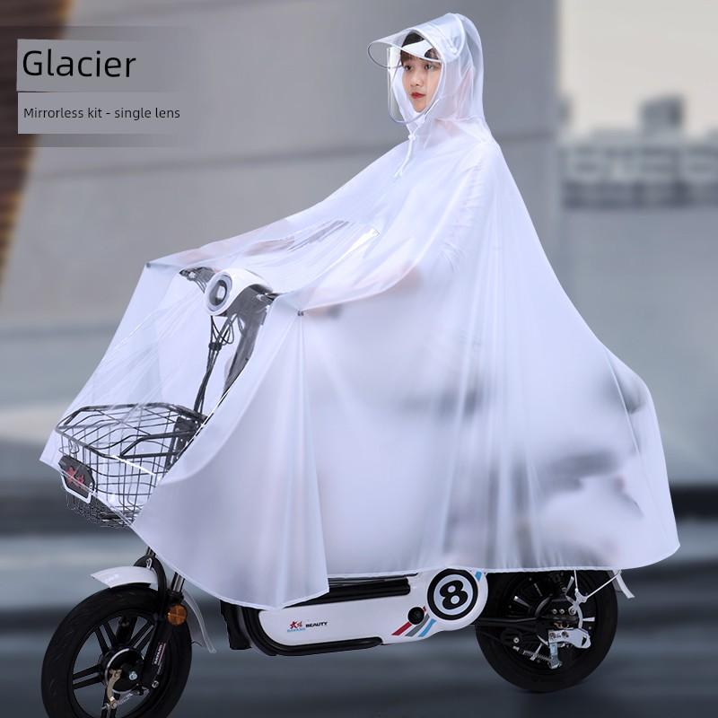 Fashionable Electric Scooter Raincoat, New Long Version for Single or Double Riders, Full-Body Storm-Proof Riding Poncho