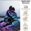 1Pc Cityscape Venom Night Flannel Blanket, Soft And Comfortable, Casual Warm, Camping Travel, Christmas, Halloween Xmas Gift S1290