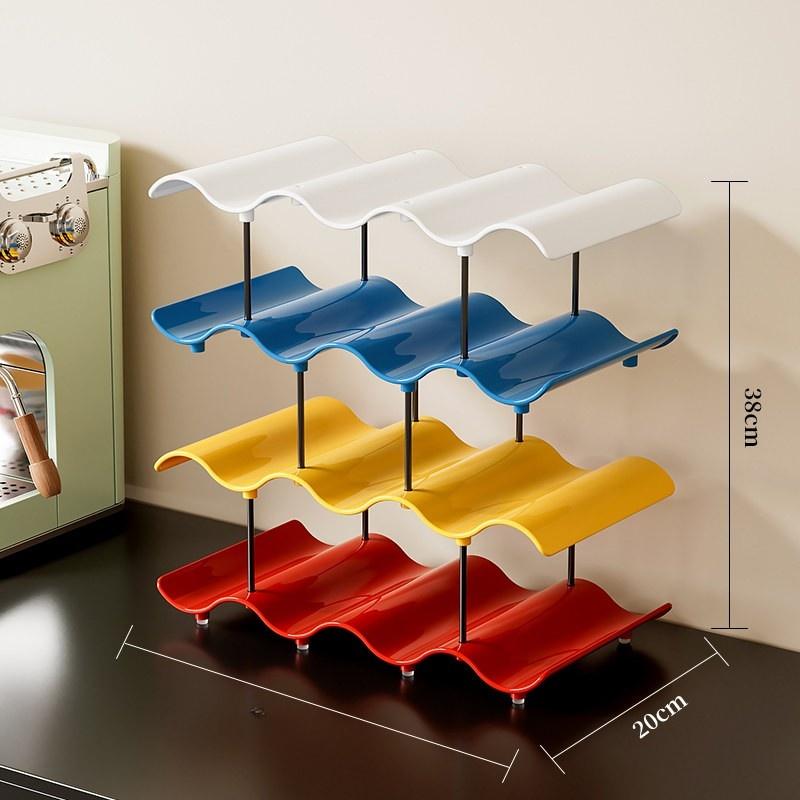 Large Capacity Cup Holder Home Living Room Cabinet Multi-layer Space Insulated Cup Cupboard Desktop Storage Rack