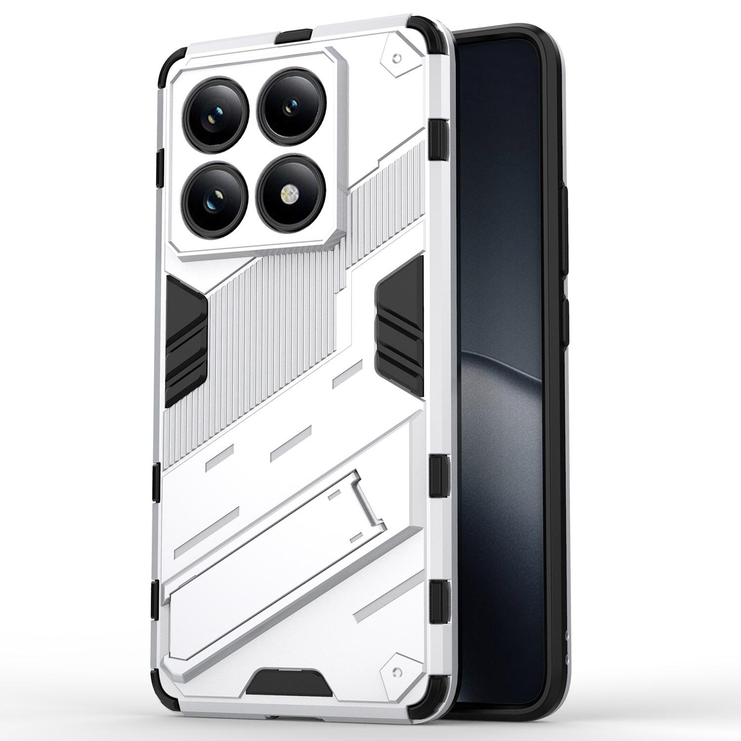 

Чохол для телефону Xiaomi 14T Pro з пластику та термопластику, ударостійкий, з підставкою White