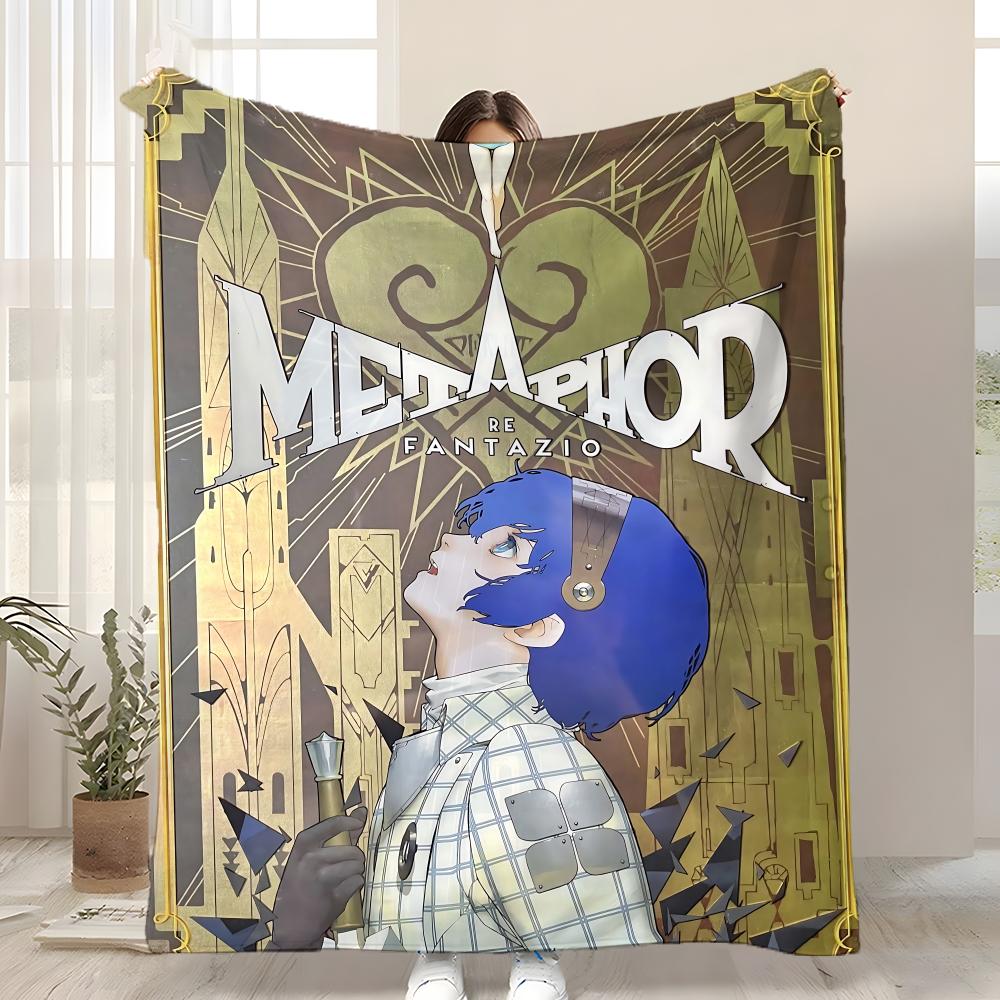 

M-Metaphor ReFantazio Throw Kid-Friendly Flannel Throw Blanket Soft Warm Anti-Static Washable All Season 75x90cm