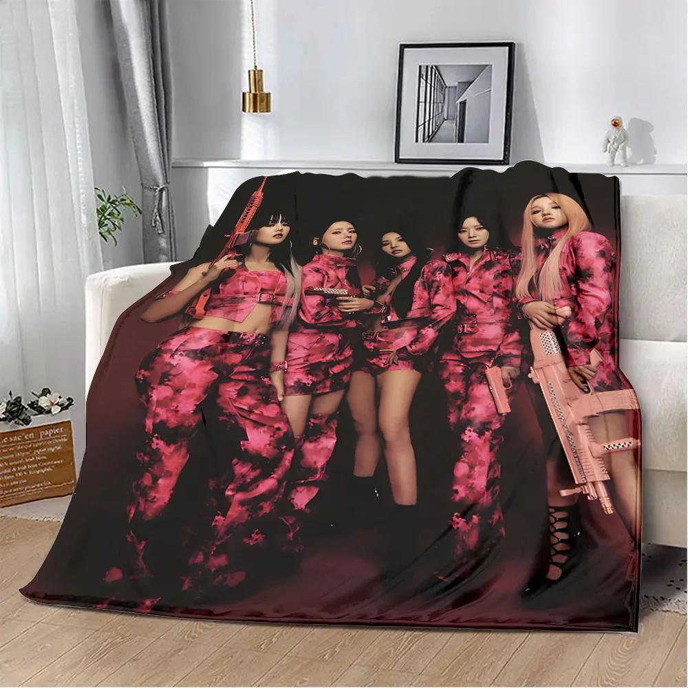 Kpop G I-Dle Printed Blanket Picnic Blankets Warm Blanket Soft And Comfortable Blanket Home Travel Birthday Gift