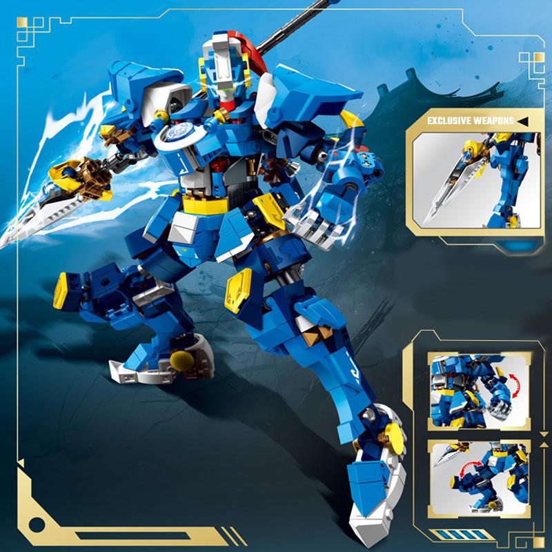 Non-Toxic Sembo Five Tiger Generals Mech Assemblage Building Blocks Cool Robot Model Bricks Collectible Ornaments Children Toys Birthday Gifts