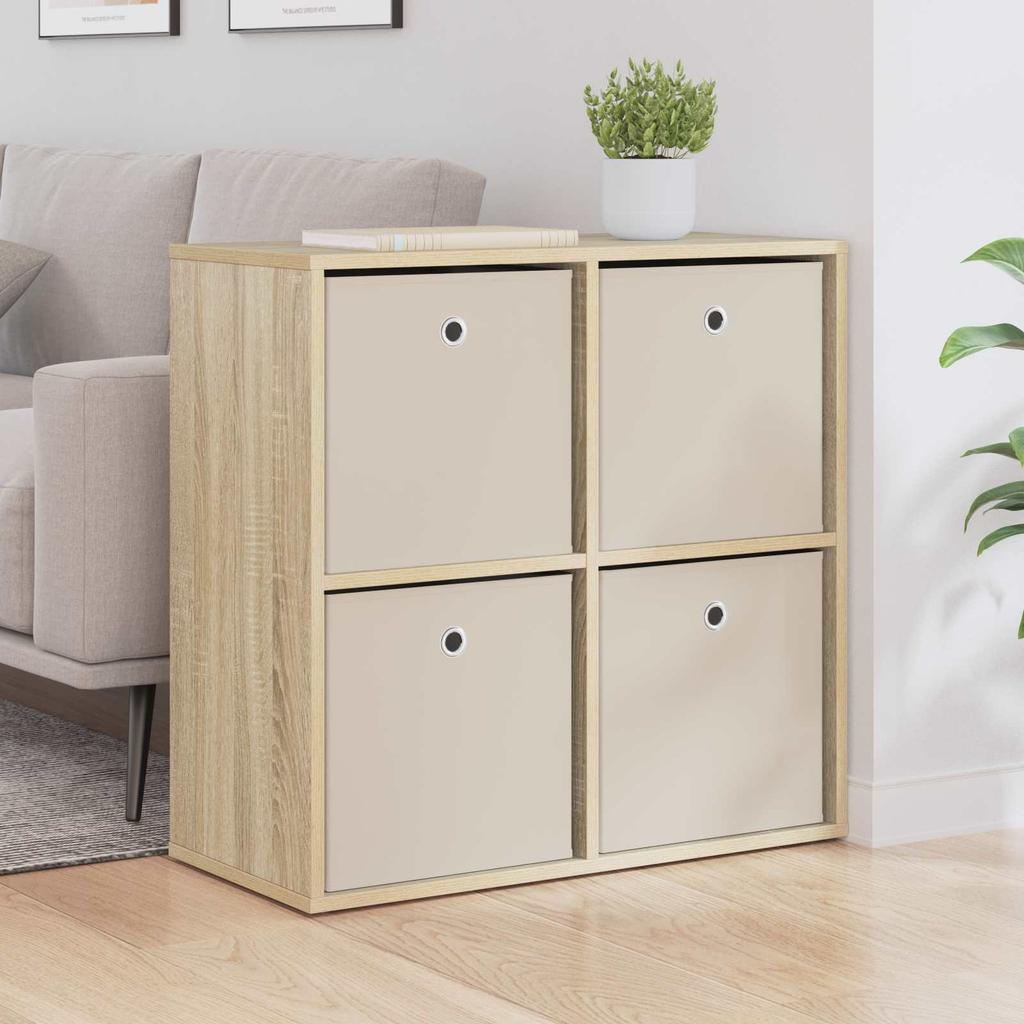 Sideboard with Drawers Sonoma Oak Finish 68.5 X 32 X 67 Cm