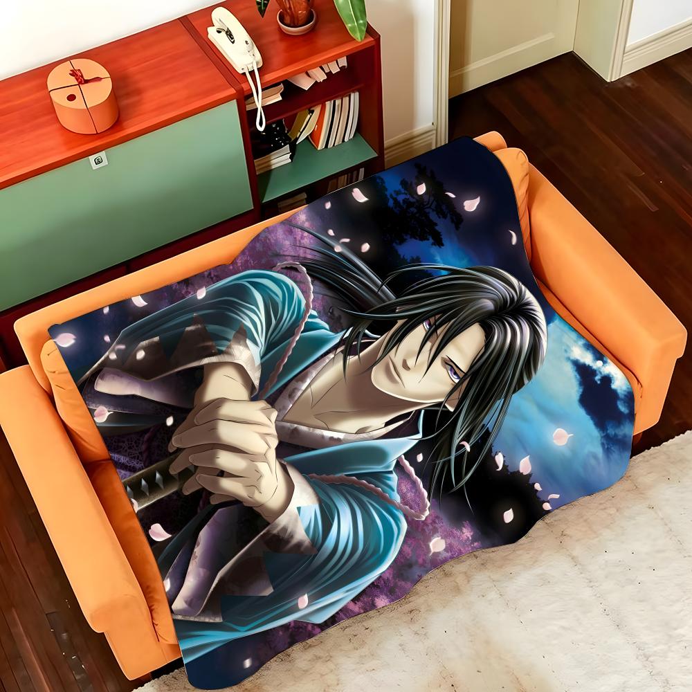 Anime H-Hakuoki Throw Flannel Cozy Print Blanket, Portable, Durable Machine Washable cute Cool