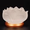 Glass Lotus Candlestick Buddha Hall Candlestick Temple Candle Holder Pray for Auspiciousness No Candles Included Home Decoration