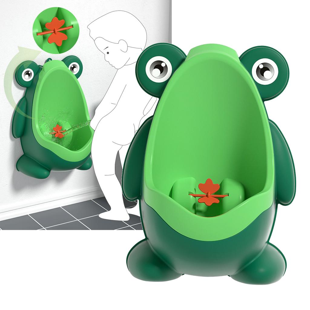 Kinderurinal Niedliche Cartoon Lustiges Ziel Zielscheibe Wandmontiertes Urinal für Jungen Kleinkinder Grün