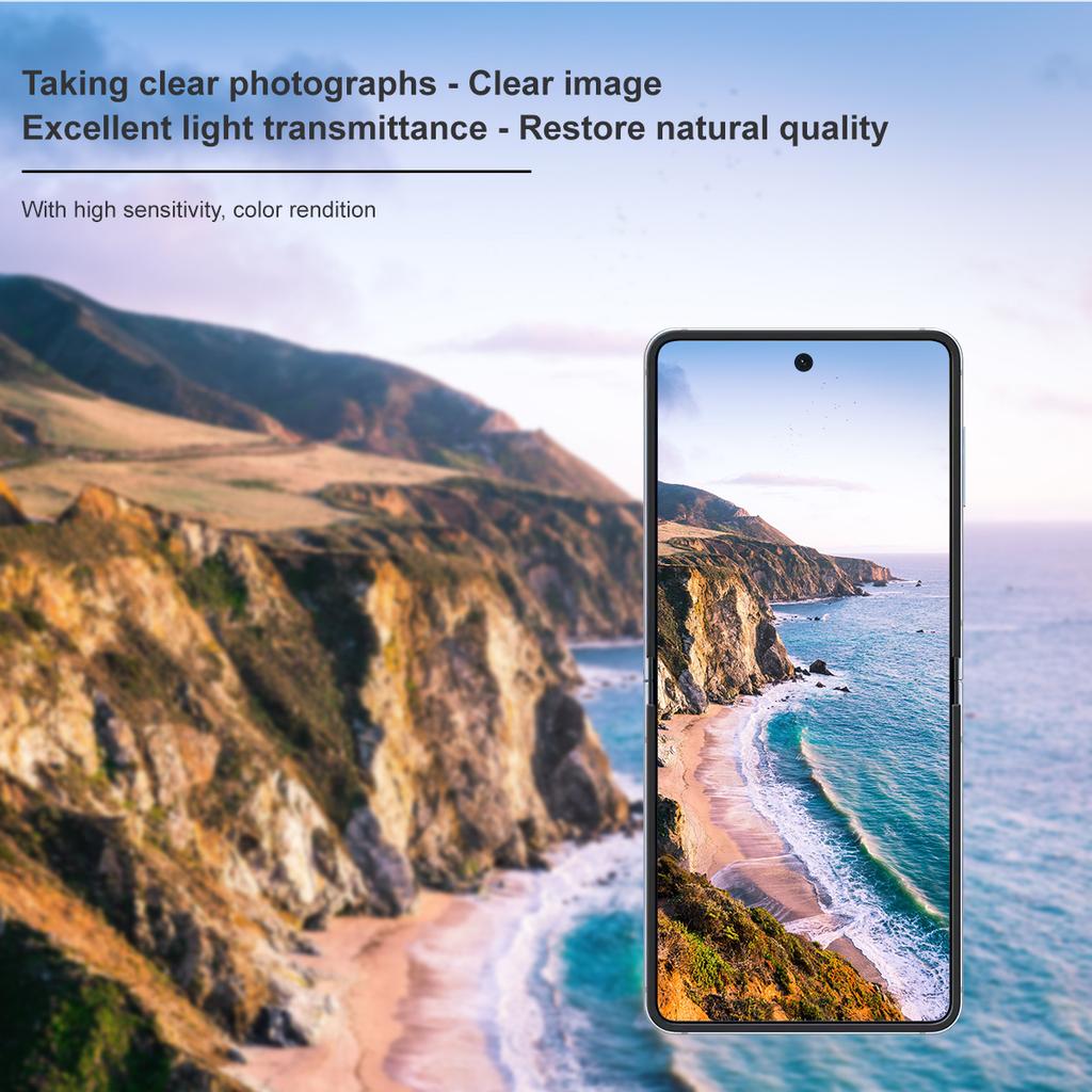 For Samsung Galaxy Z Flip7 5G Glass IMAK Glass Lens Film + Rear Screen Sticker