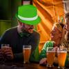 Unisex Green Irish Hat White Ribbon Patricks Day Festival Hat for Men Women Patricks Day Parties Festival Celebration
