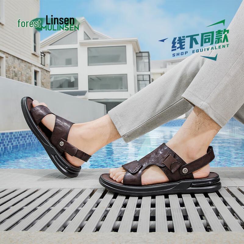 MULINSEN Men s Classic Beach Sandals 41 коричневый