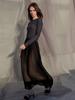 SORRY, TOO MUCH LOVE Four Season Pleats Chiffon Skrit_Black