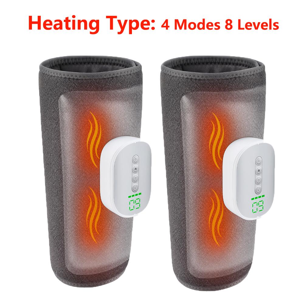 Electric 360° Air Pressure Calf Massager Wireless Heating 4 Mode Airbag Compression for Leg Foot Muscle Fatigue Relief