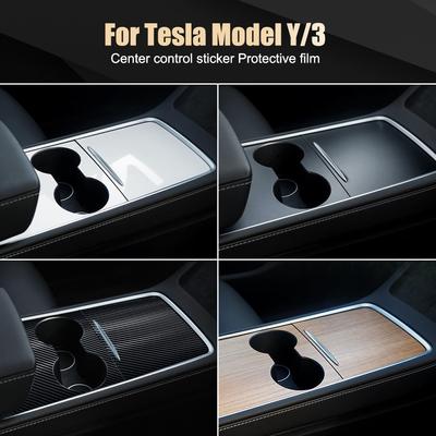 Per Tesla Model 3 Model Y 21-22 Pellicola in PVC Adesivo Pannello di Controllo Centrale per Auto Decorazione Interna Stile Multiplice Rivestimenti Console Centrale