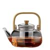 High Temp Resistant Glass Teapot with Bamboo Handle for Boiling Water & Brewing Tea - Complete Tea Set