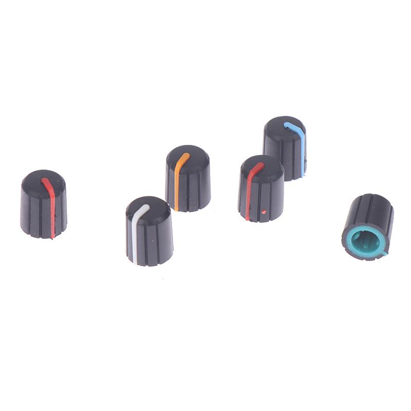 10Pcs Soft Rubber Half Shaft Knob Potentiometer Knob 180 Degree D-Shaped Knob