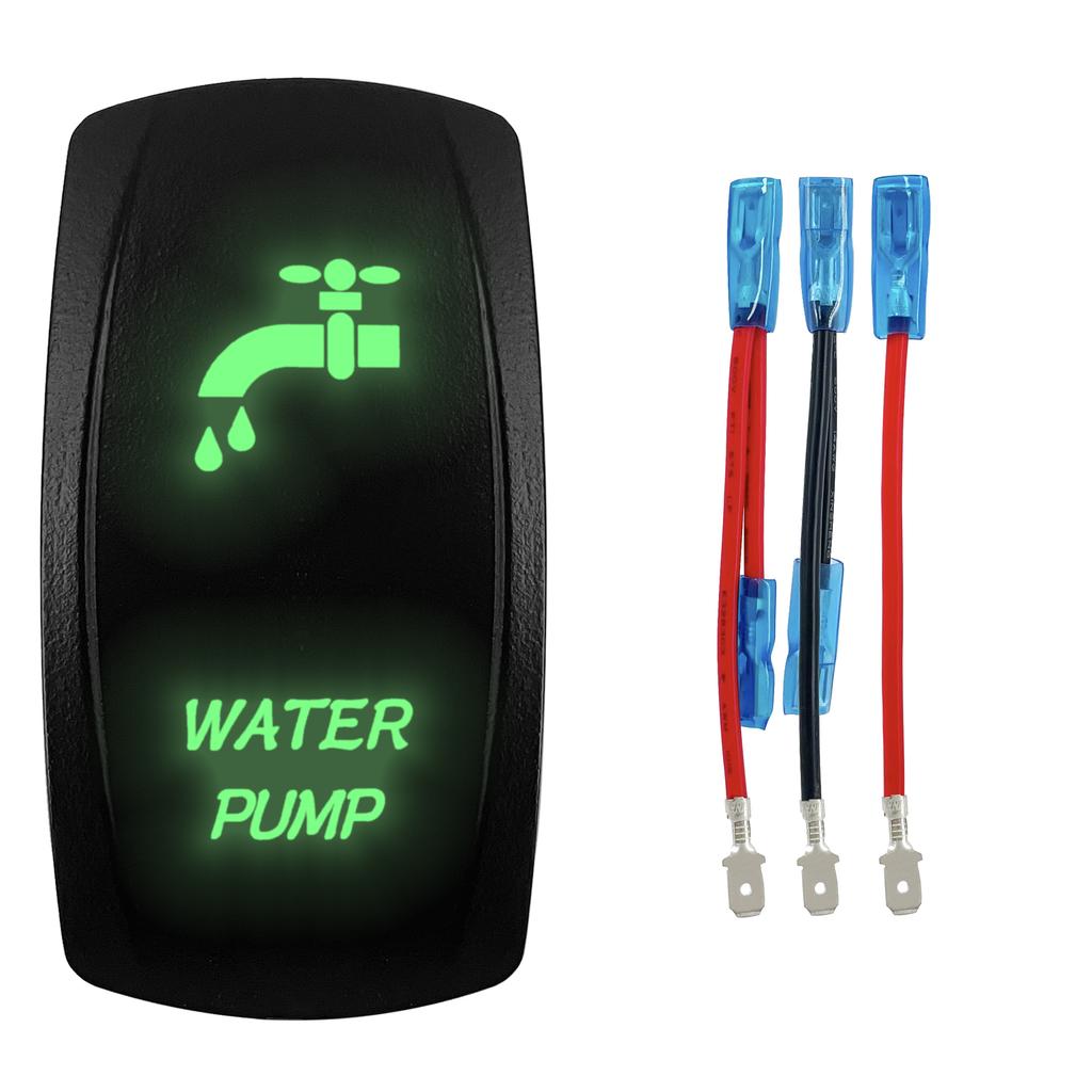1 Pc Green 12V/24V Rocker Toggle Switch With Jump Wire for Car Boat Truck Marine Yacht Trailer Tractor Jeep YJ JK Vans SXS Battery Switches5