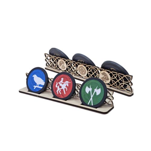 MTS Games War Chest Wooden Coin Holder