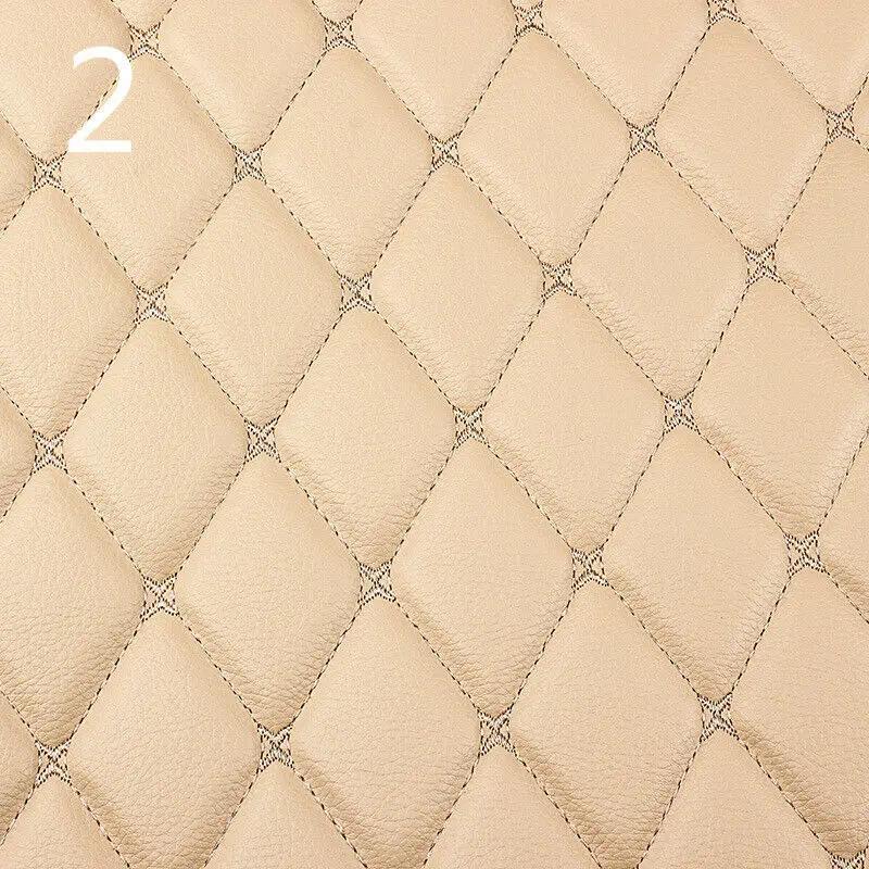 100x158cm Faux Leather Fabric Sponge Quilted Embroidered Car Interior Material Car Foot Pad Home Decor Wear-resistant Leather