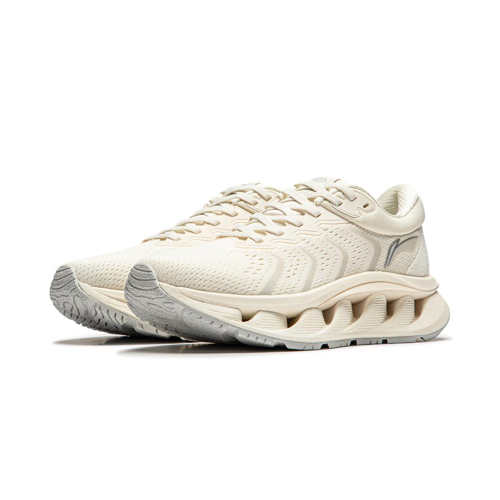 Li Ning Arc CRC Shock Absorbing Wear Resistant Non Slip Low Top Running Shoes Women Running Shoes Beige AZGU006-4