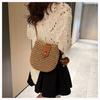 Ielgy Woven Straw Bag Niche Design Fashion Seaside Beach Mobile Phone Bag Shoulder Crossbody Female Bag