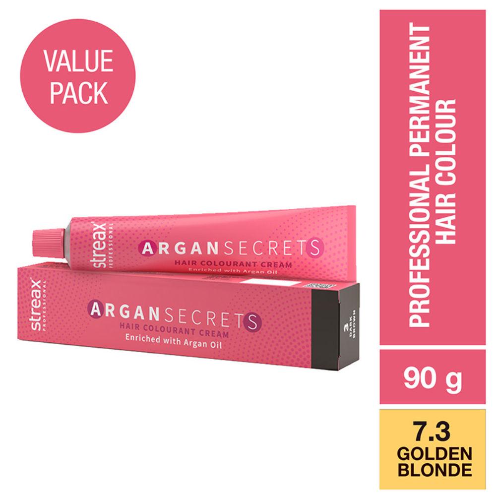 

Streax Professional Argan Secrets Стойкий крем-краситель для волос Золотистый блонд 90 г Для всех типов волос