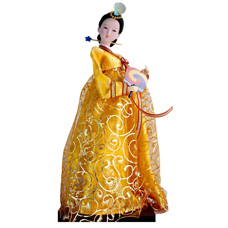 South Korea Girl North Korea Doll Human Shape Silk Doll Home Decoration Accessories Figurine Craft Decorations For Home Folk Art