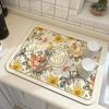 Large Kitchen Super Absorbent Mat Coffee Dish Draining Drying Mat Quick Dry Bathroom Drain Pad Kitchen Faucet Placemat Non-Slip