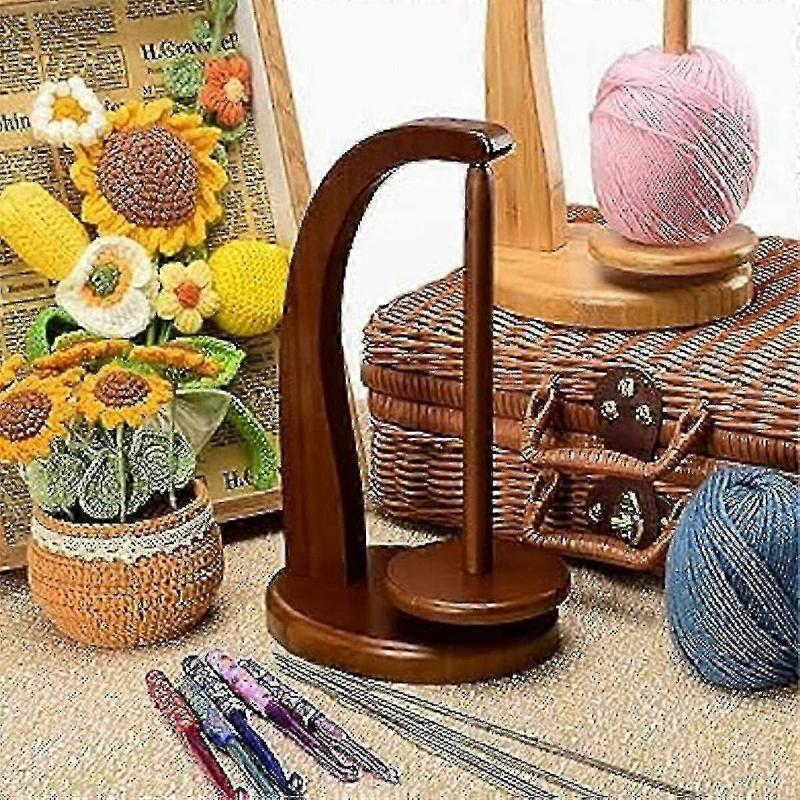 Yarn Holder For Knitting And Crocheting,crochet For Knitting Lovers,wooden Yarn Spinner For Crochet