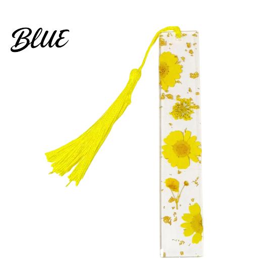 High Quality Bookmarks Dried Flower Resin with Tassels Double-Sided Magnetic Page Markers