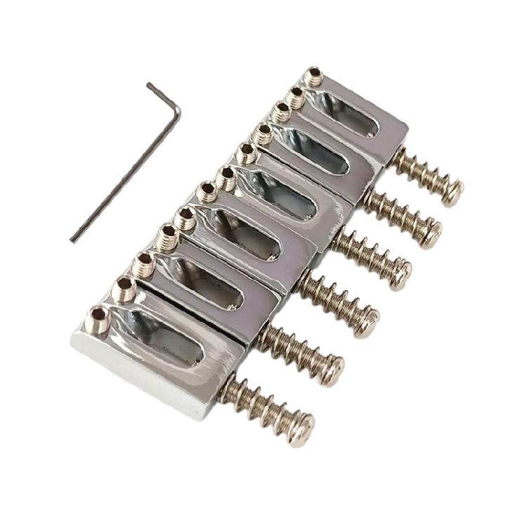 6Pcs Replacement Tremolo Bridge Saddles Roller Bridge Saddles Tremolo System Bridges with Wrench Electric Guitar Parts 1