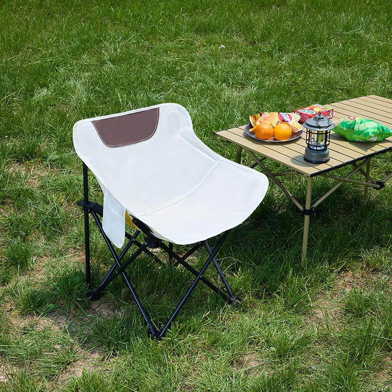 Lightweight Outdoor Folding Director's Chair with Backrest for Camping and Beach