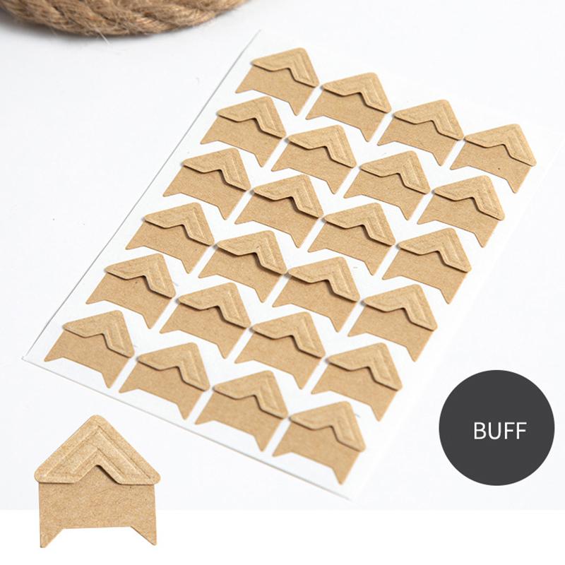 

Угловые фотоальбомы своими руками, винтажные наклейки, декор для альбомов из крафт-бумаги, украшения для скрапбукинга хаки