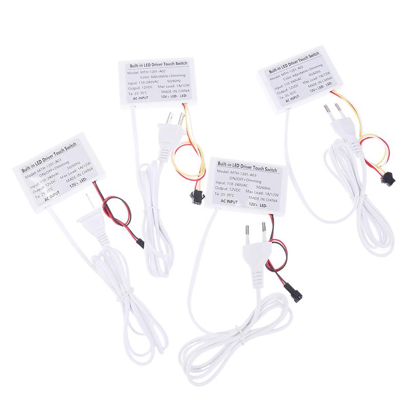 1Pc Eu Us Plug Touch Switch 12V 1A Bathroom Mirror Switch Touch Sensor For Led Light Mirror Headlight Capacitance Sensor Module