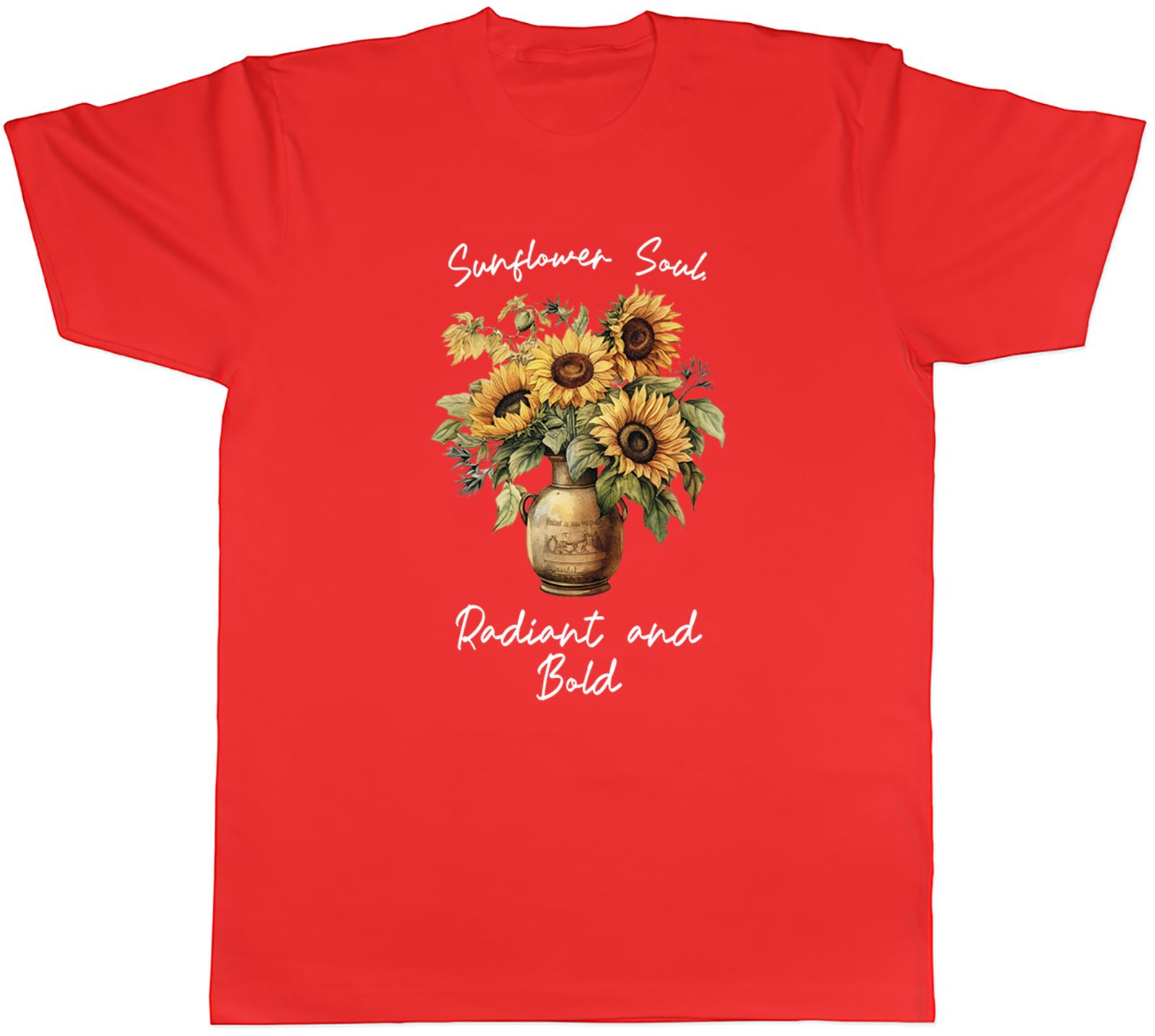 Sunflower Soul Unisexs TShirt Radiant and Bold Flower Garden Tee Gift S