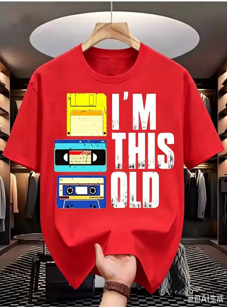 Im This Old Retro Tech Tshirt Vintage Floppy Disk Vhs Cassette Tape Graphic Funny Black Tee 90s Nostalgia Short Sleeve Gift