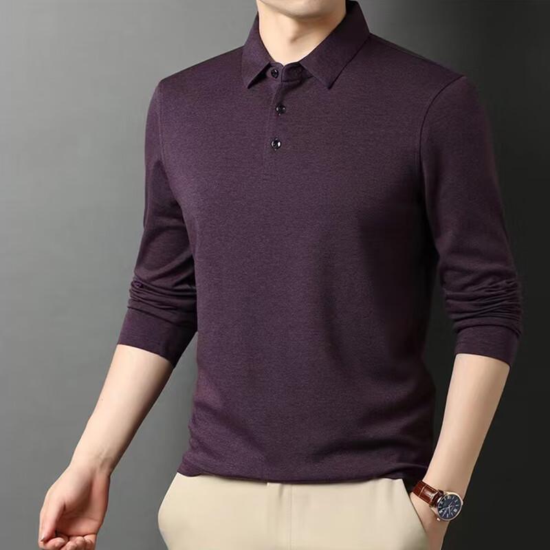 Men s Business Casual Long-Sleeve Polo Shirt 2XL