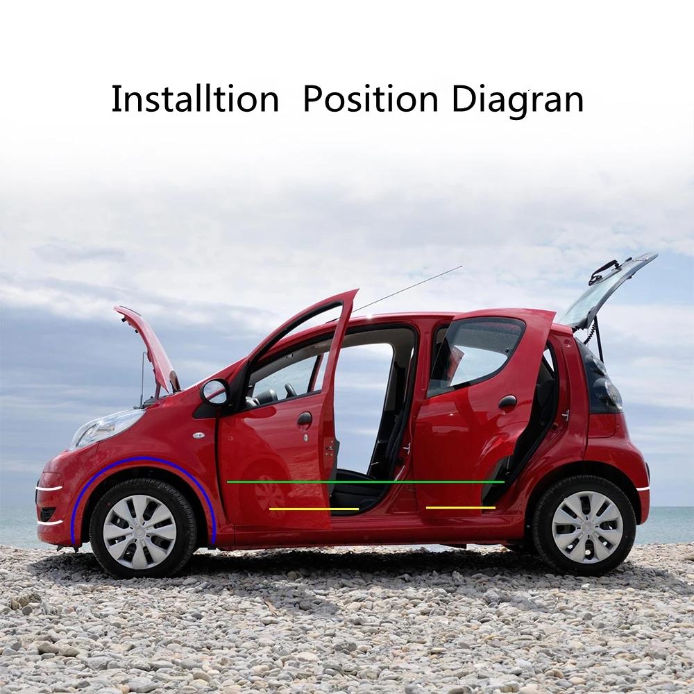 Autocolante pentru stilul mașinii Protector pentru prag de ușă anti zgârieturi Bandă de cauciuc Fibră de carbon Film de protecție pentru prag de mașină