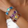 Drip Oil Geometric Elastic Bracelet Retro  Unique Hollow Out Irregular Splicing Women'S Bracelet Jewelry Accessories Gift