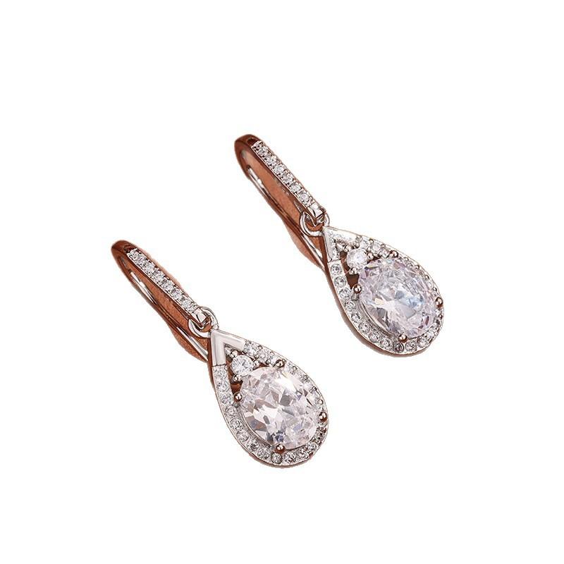 Moissanite Long Fringed Earrings Women'S Moissanite Water Drop Ear Buckles Premium Earrings
