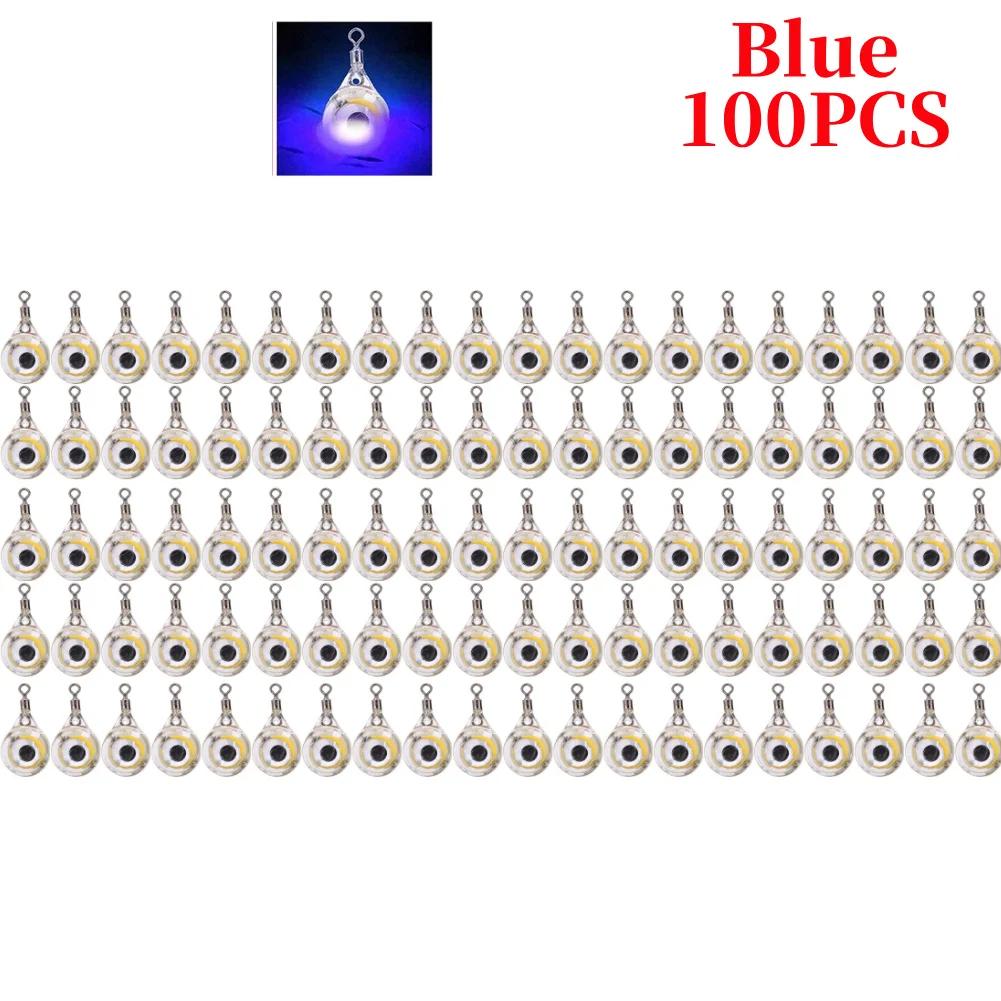 LED Attracting Fish Light Mini Deep Drop Underwater Eye Shape Fishing Squid Fishing Bait Luminous Lure for Attracting Fish