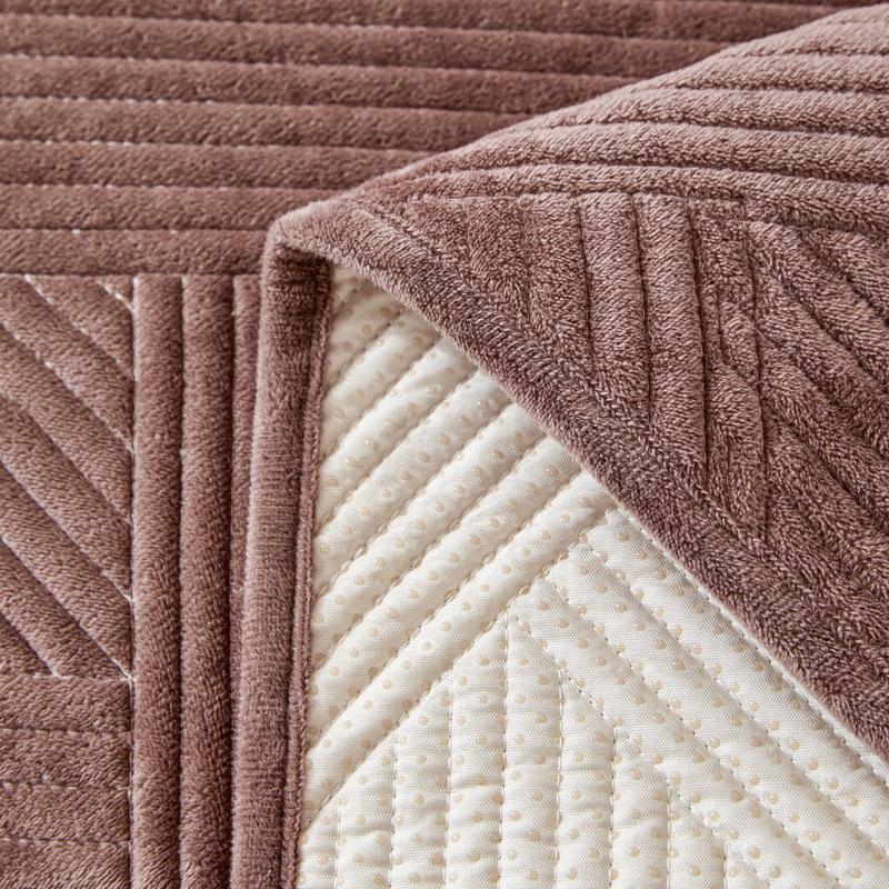 Plush Sofa Cushion Winter Thickened Plush Simple Modern Four-Season Seat Cushion Combination Non-Slip Leather Sofa Cover Cover Cloth