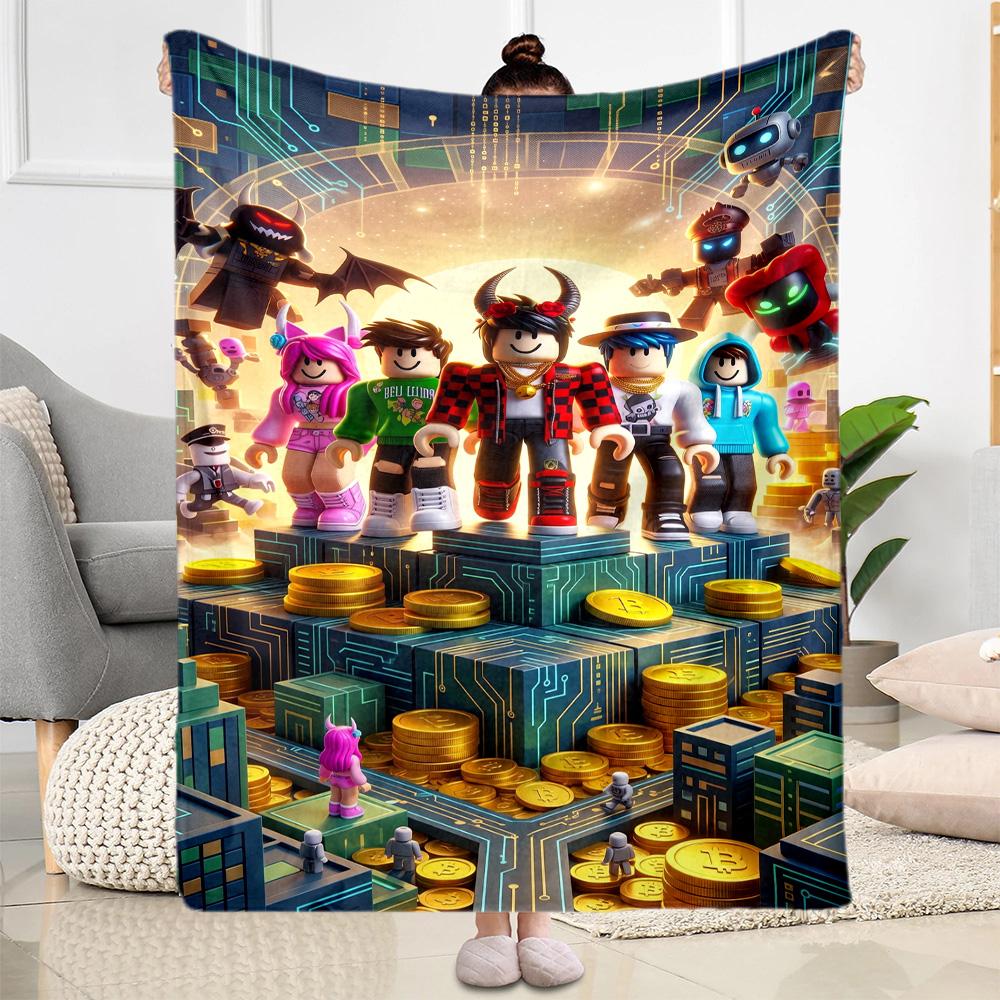 Roblox 37 Blanket Comfortable Great for Office Bedding Bed for All Occasions Playful Design Gifts For Family Or Friends