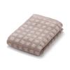 Fluffy Pile Hand Towel Set of 10, 34 X 35 Cm, Beige Check (Patterned)