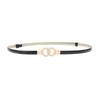 Korean Style Women's Patent Leather Thin Belt - Fashionable Waist Accessory for Dresses